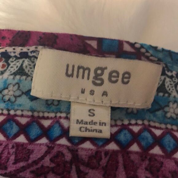 Blue and Purple Floral Umgee Blouse - Picture 2 of 7